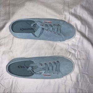 BLUE SUEDE SUPERGA SNEAKERS